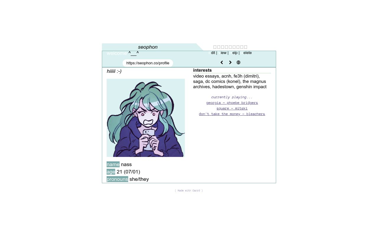 Carrd profile picture for @kang